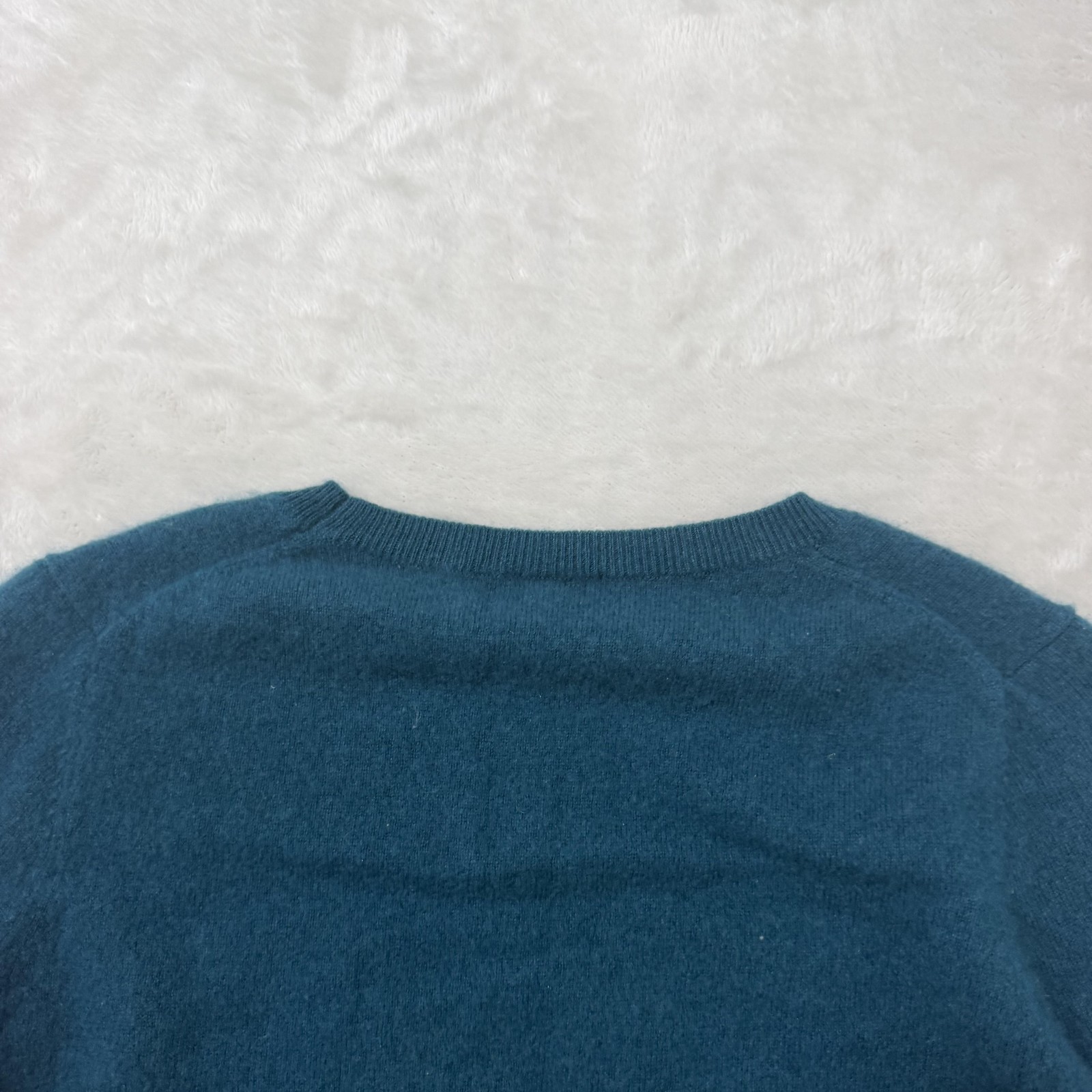 Talbots Cashmere Sweater Womens Medium Blue Crewneck Pullover Knit Soft Fuzzy