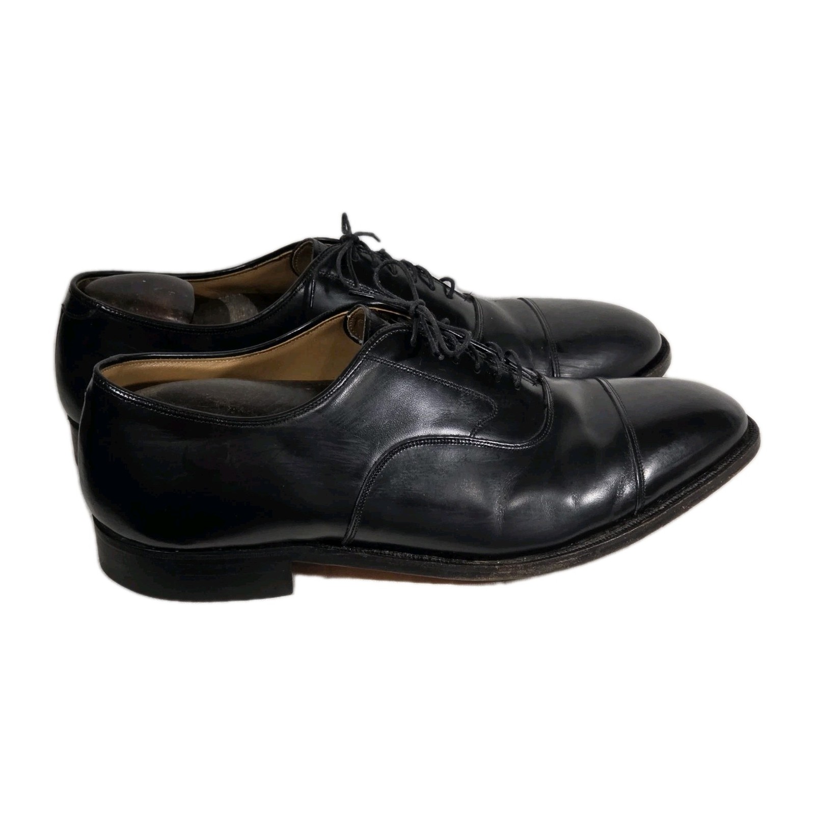 Johnston and Murphy Optima Black Captoe Oxford Shoes Size 12D