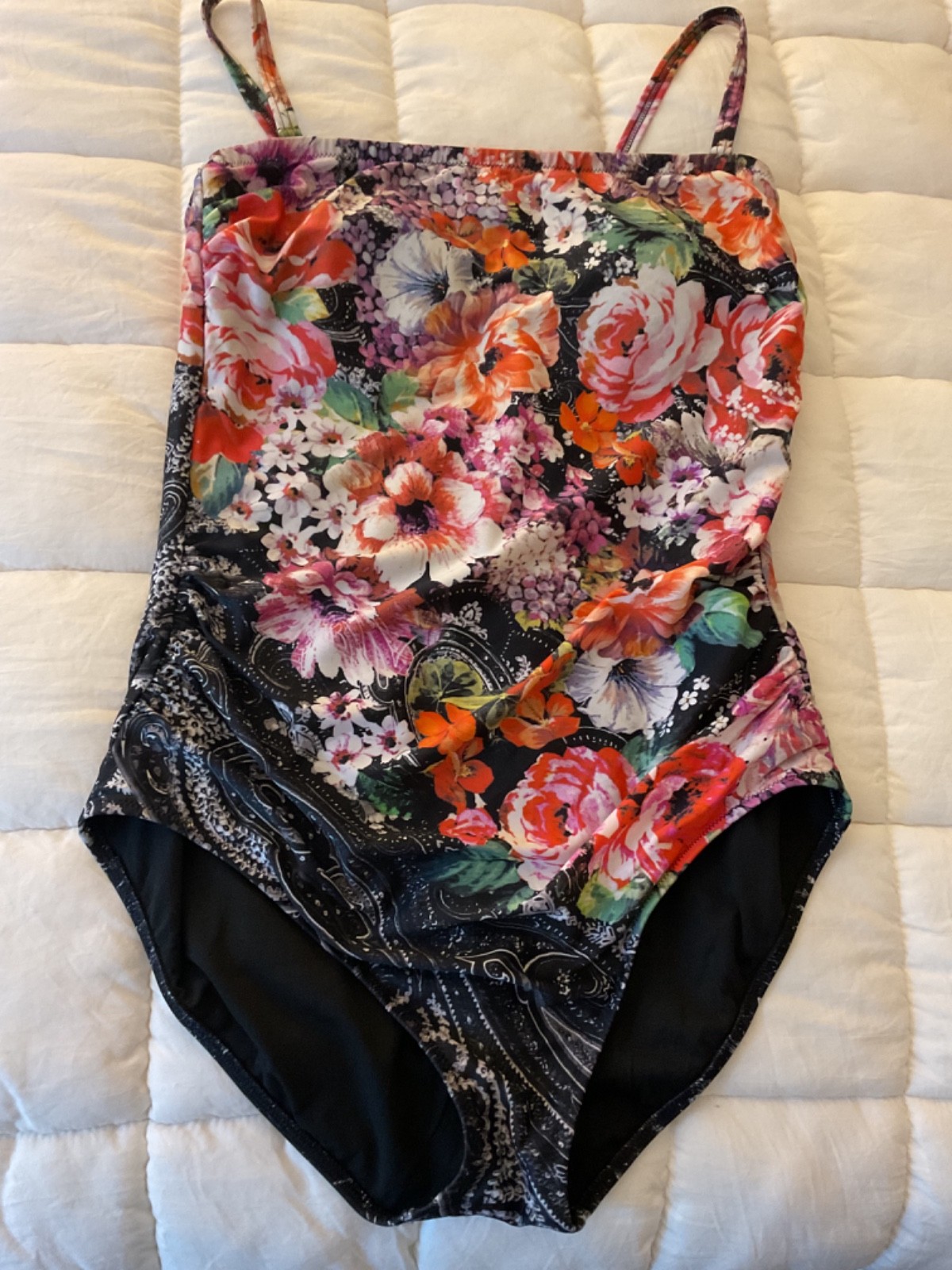 Gottex Bloomsbury Floral Bandeau One-Piece Swimsuit Women’s