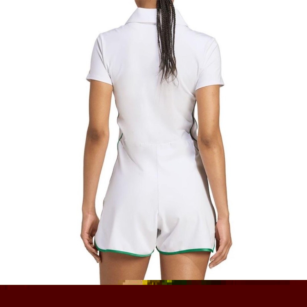 Adidas Pro One Piece Zip Shorts Romper‎ Jumpsuit Tennis Pickleball White M NWT