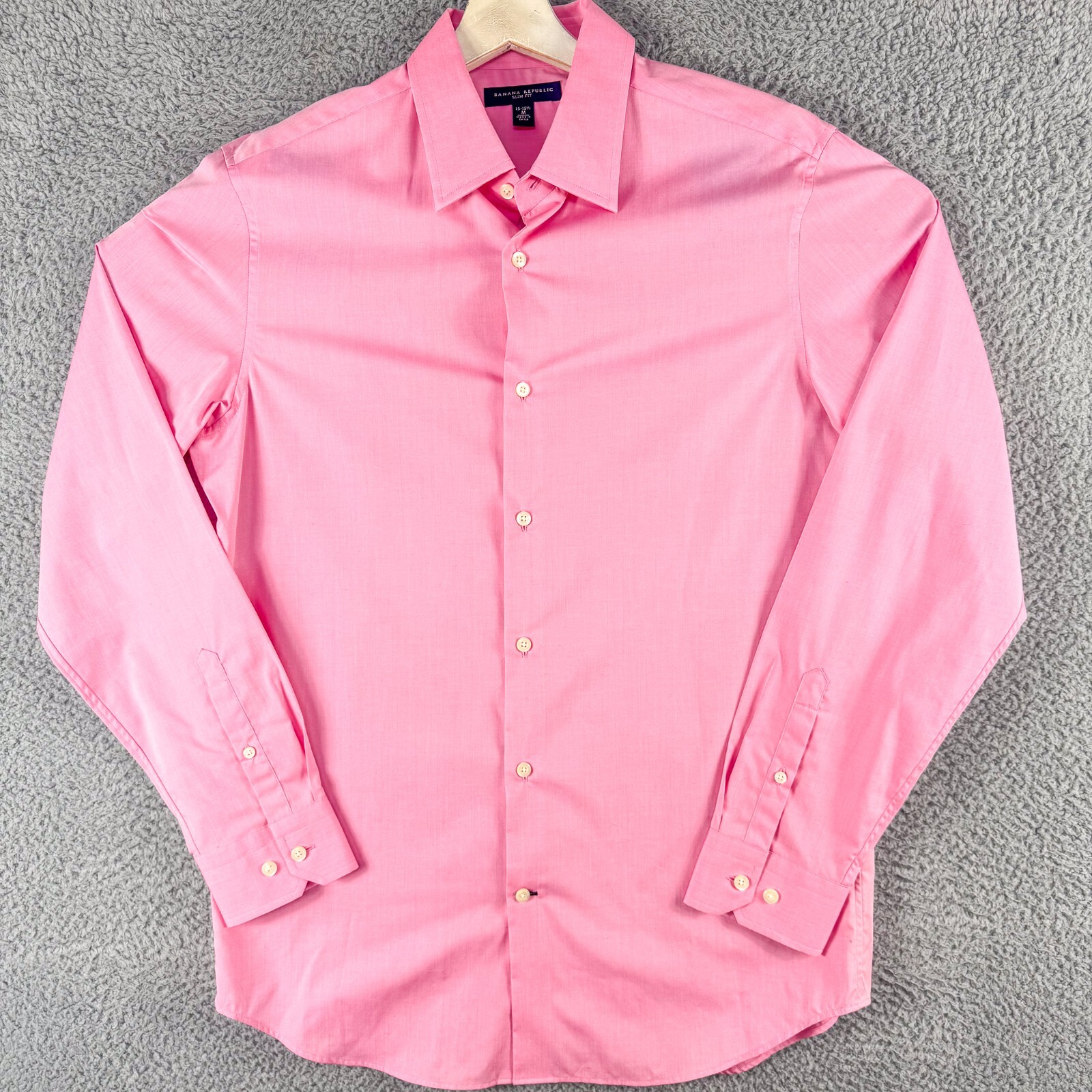 Banana Republic Shirt Mens Medium Slim Pink Outdoor Business Casual Preppy Work