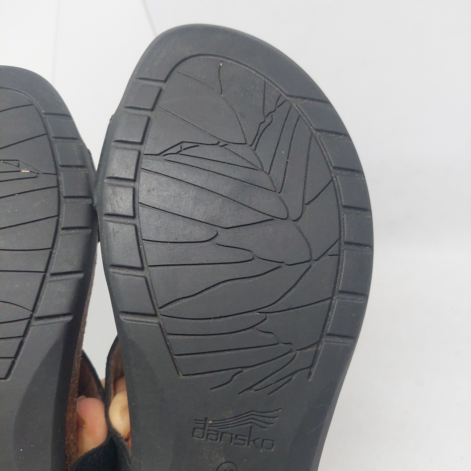 Dansko Reece Sandals Black Leather Thong Slide Womens Size EU 40 US 9.5-10