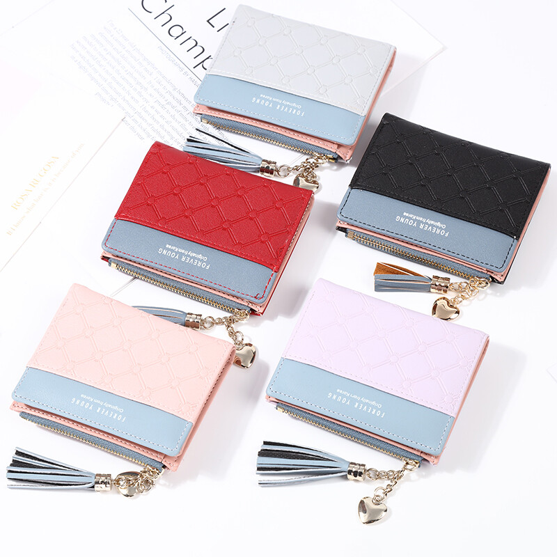 US Women Short Wallets Small Bifold Leather Pocket Wallet Mini Purse Card Holder