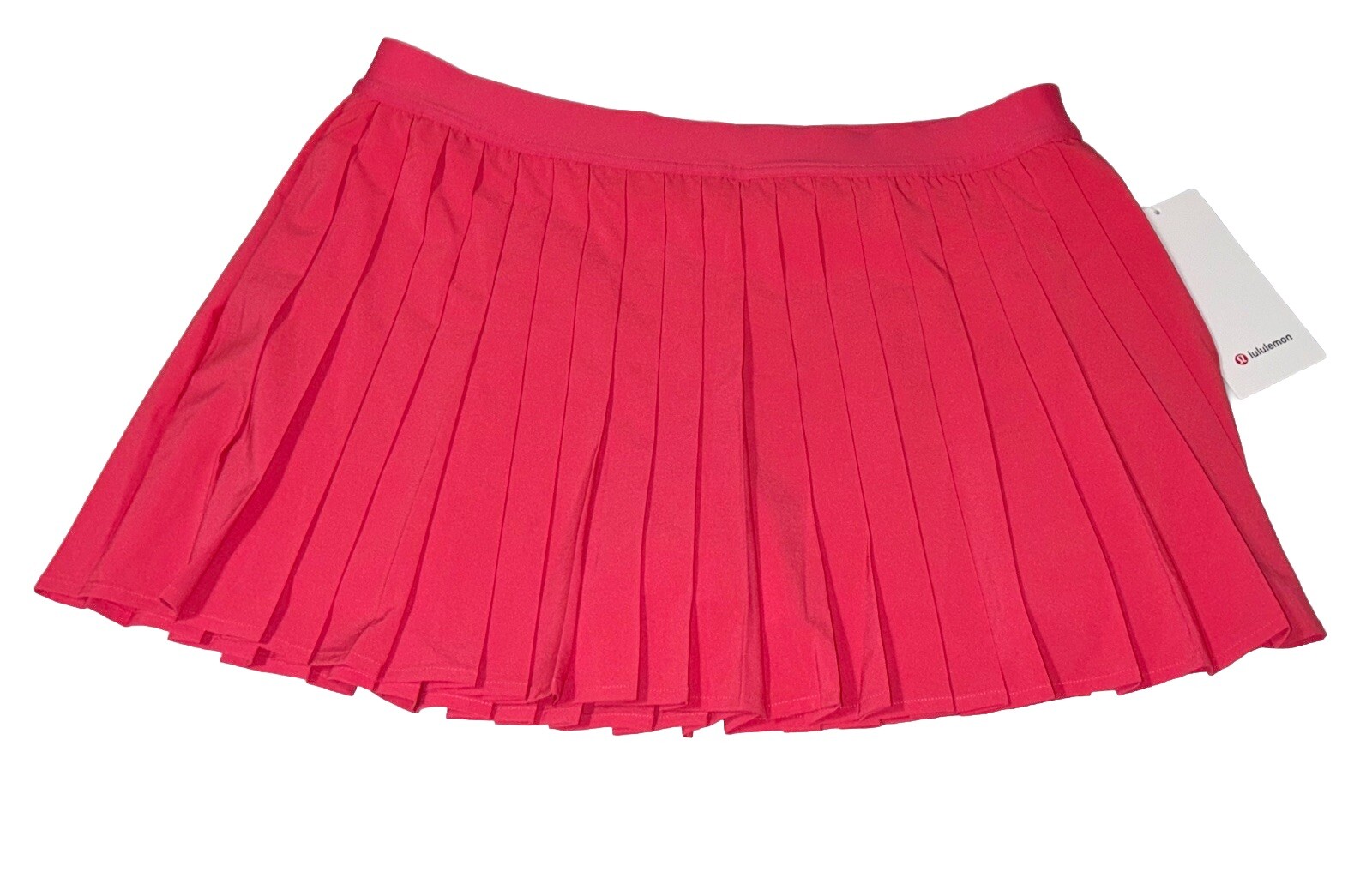 NWT💖LULULEMON💖SIZE 14💖PLEATED HIGH RISE TENNIS SKIRT💖GLAZED PINK💝3” LENGTH
