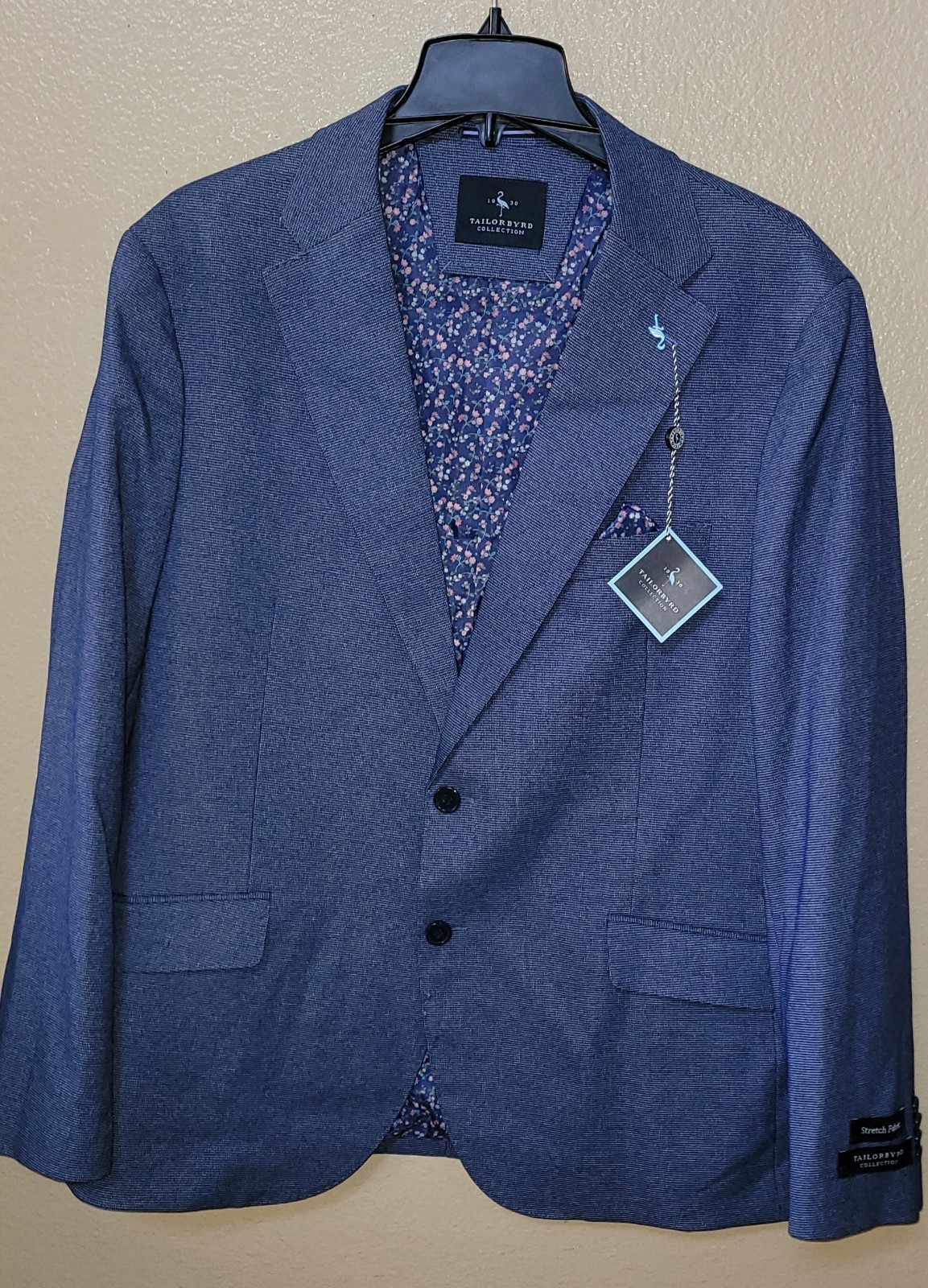 Tailorbyrd Sport Coat, Tailorbyrd True Blue Tonal Dobby Sport Coat, M24909J, 40R