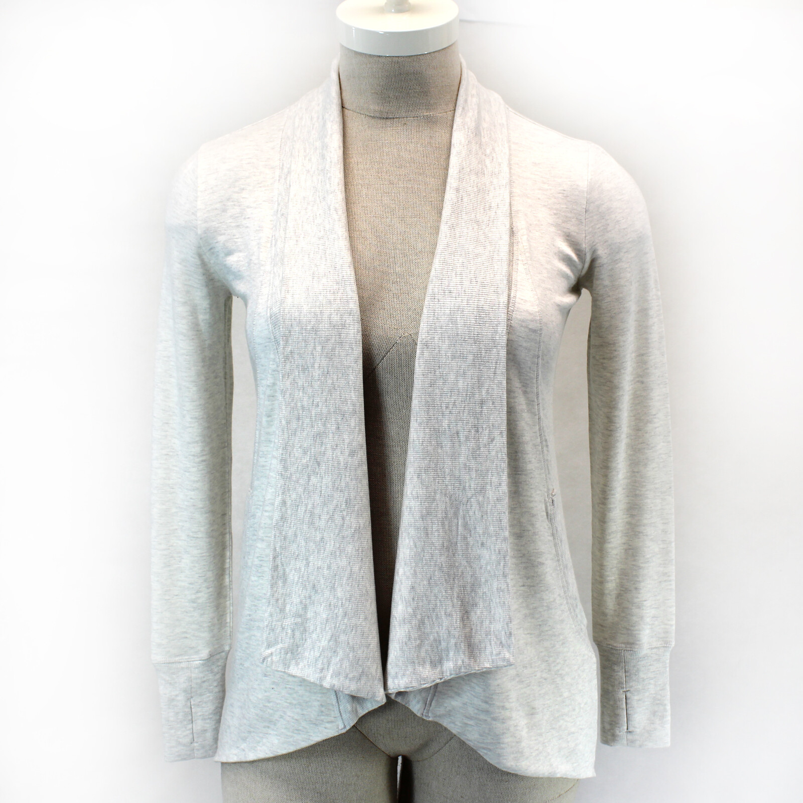 ATHLETA Cozy Soft Pranayama Wrap Light Grey Heather Cardigan X-Small