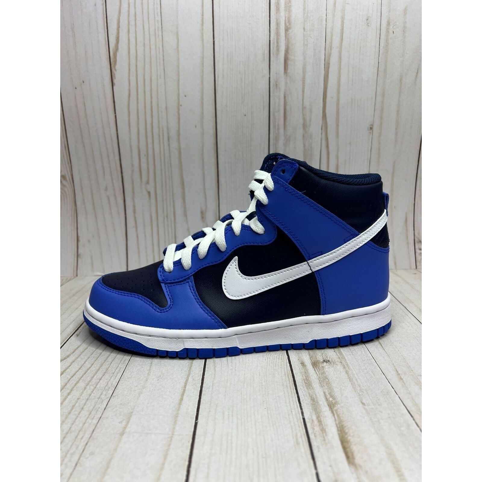 Nike Dunk High Obsidian GS Size 7Y Blue White DB2179 400