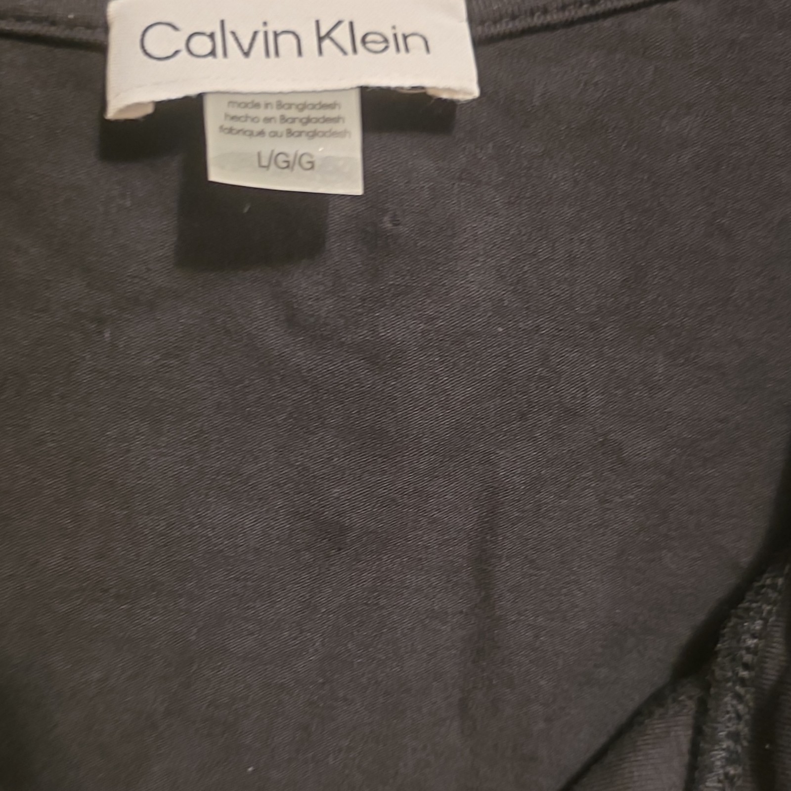 Calvin Klein Women’s Hooded V-Neck Short Sleeve Dress Black L