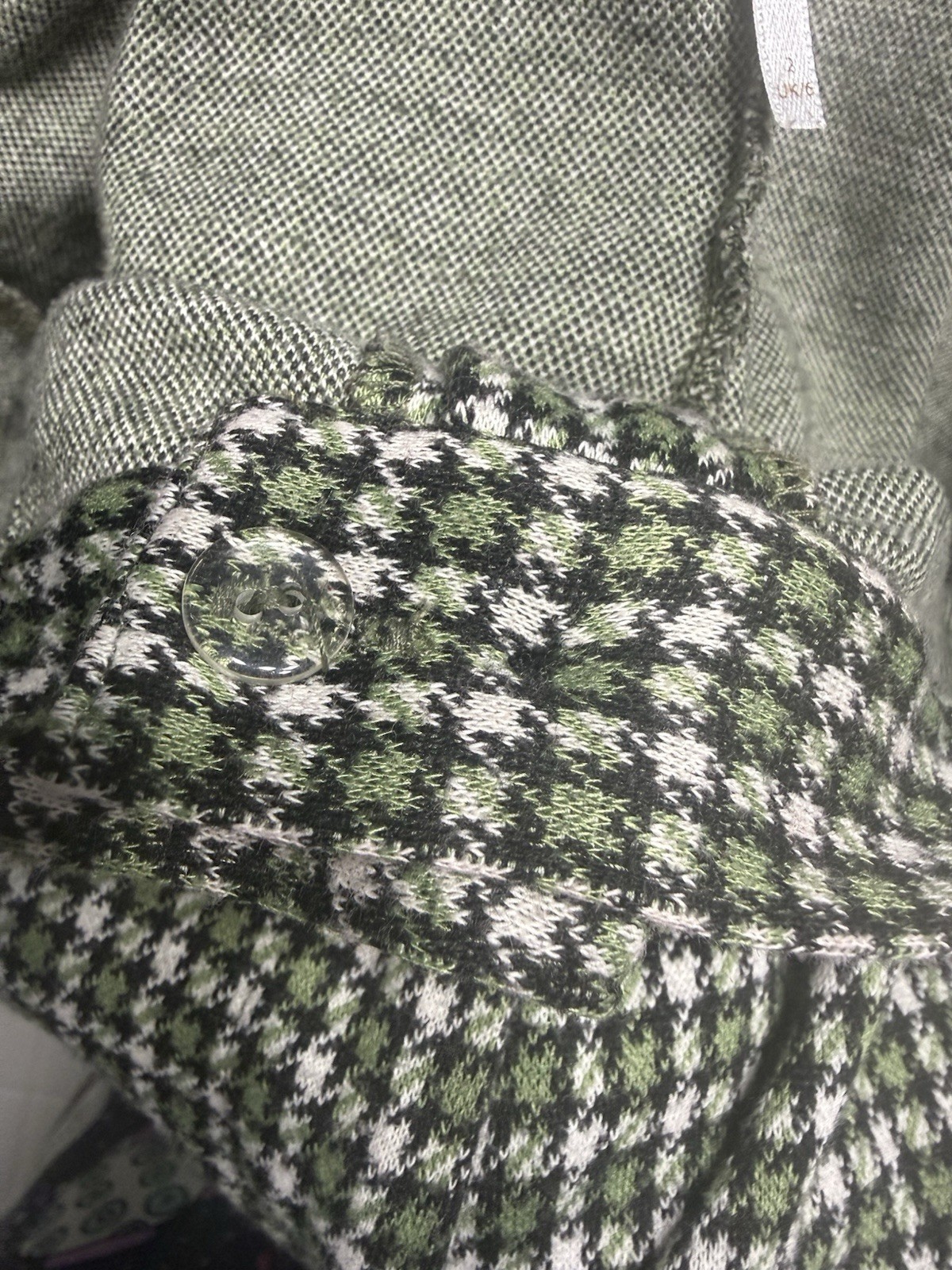 Free People Women’s Carnaby Gingham Plaid Stretch Tartan Pants Green Size 2