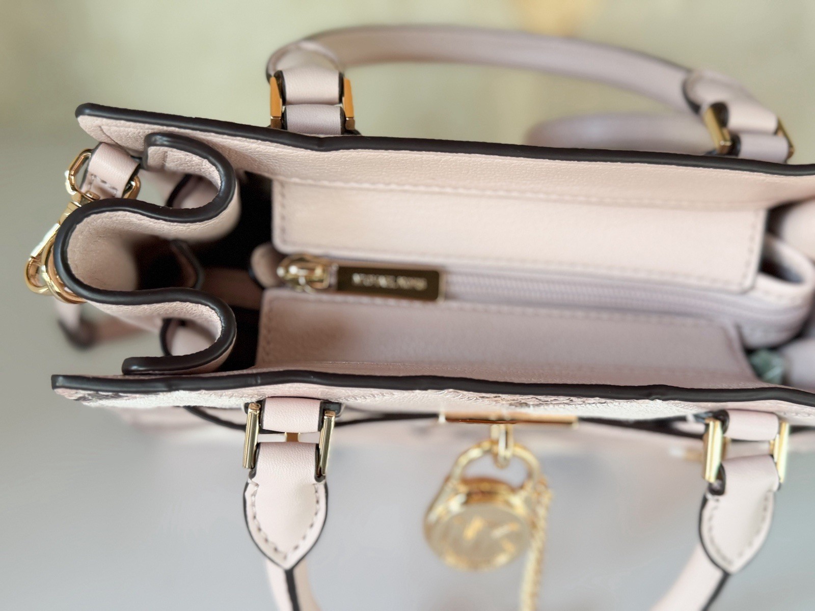 Michael Kors Hamilton Small Satchel Shoulder Crossbody Bag Exotic Pink Multi