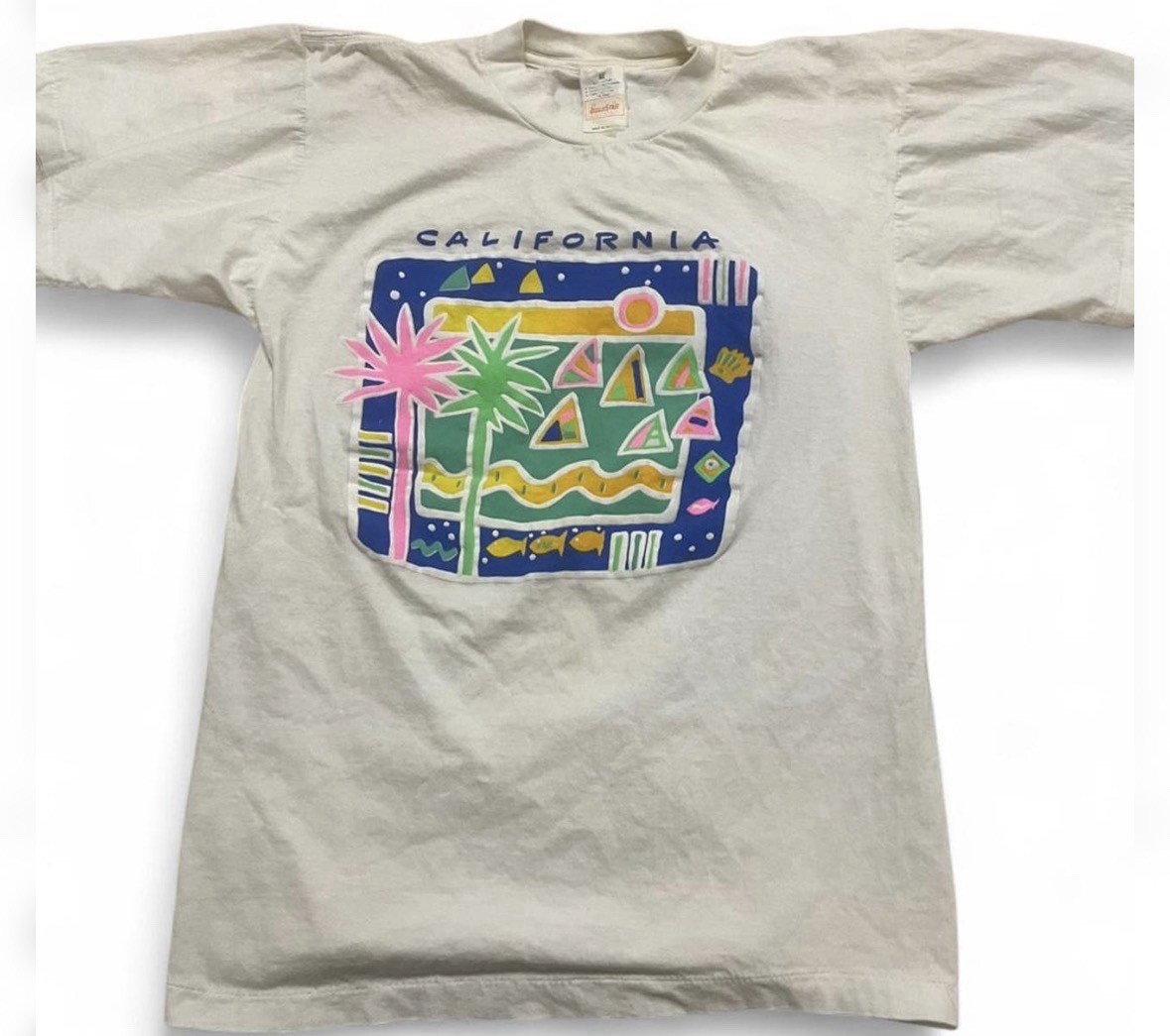GoldStar California Men’s Medium Retro California Graphic Cotton T-Shirt White