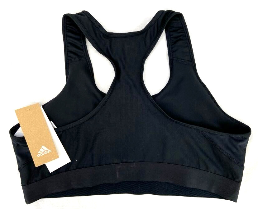 NEW Adidas Black Aeroready Alphaskin Racerback Elastic Band Sports Bra Women’s S