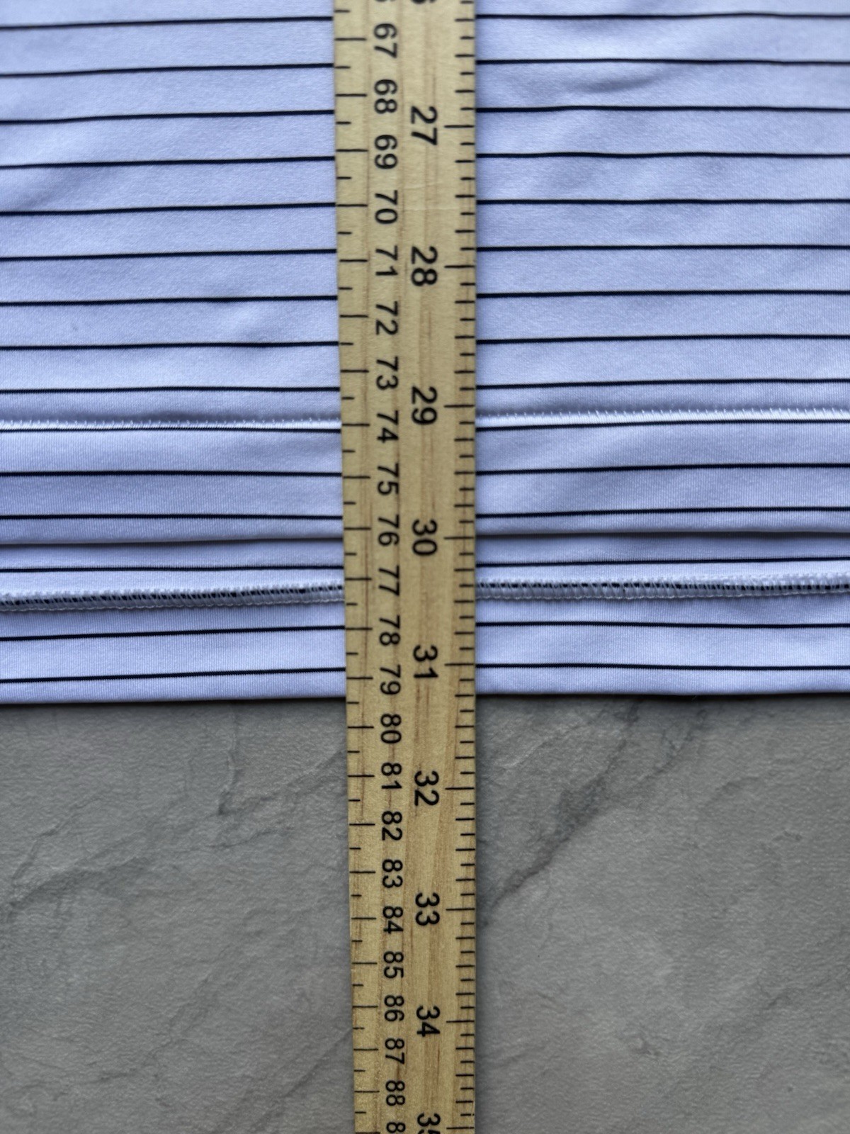 Peter Millar Summer Comfort Men’s L White/Blue Striped Ryder Cup Polo Stretch