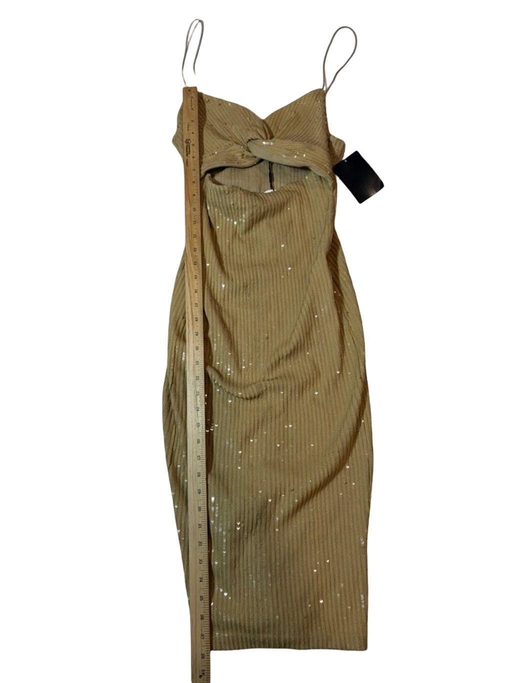 Retrofête Sariah Beige Sequin Knit Strapless Midi Dress Size S NWT Party