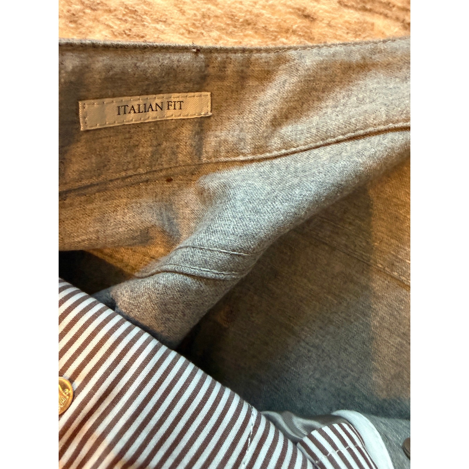 Brunello Cucinelli Gray 5-Pocket Wool Pants Men’s 56 IT US 40×33