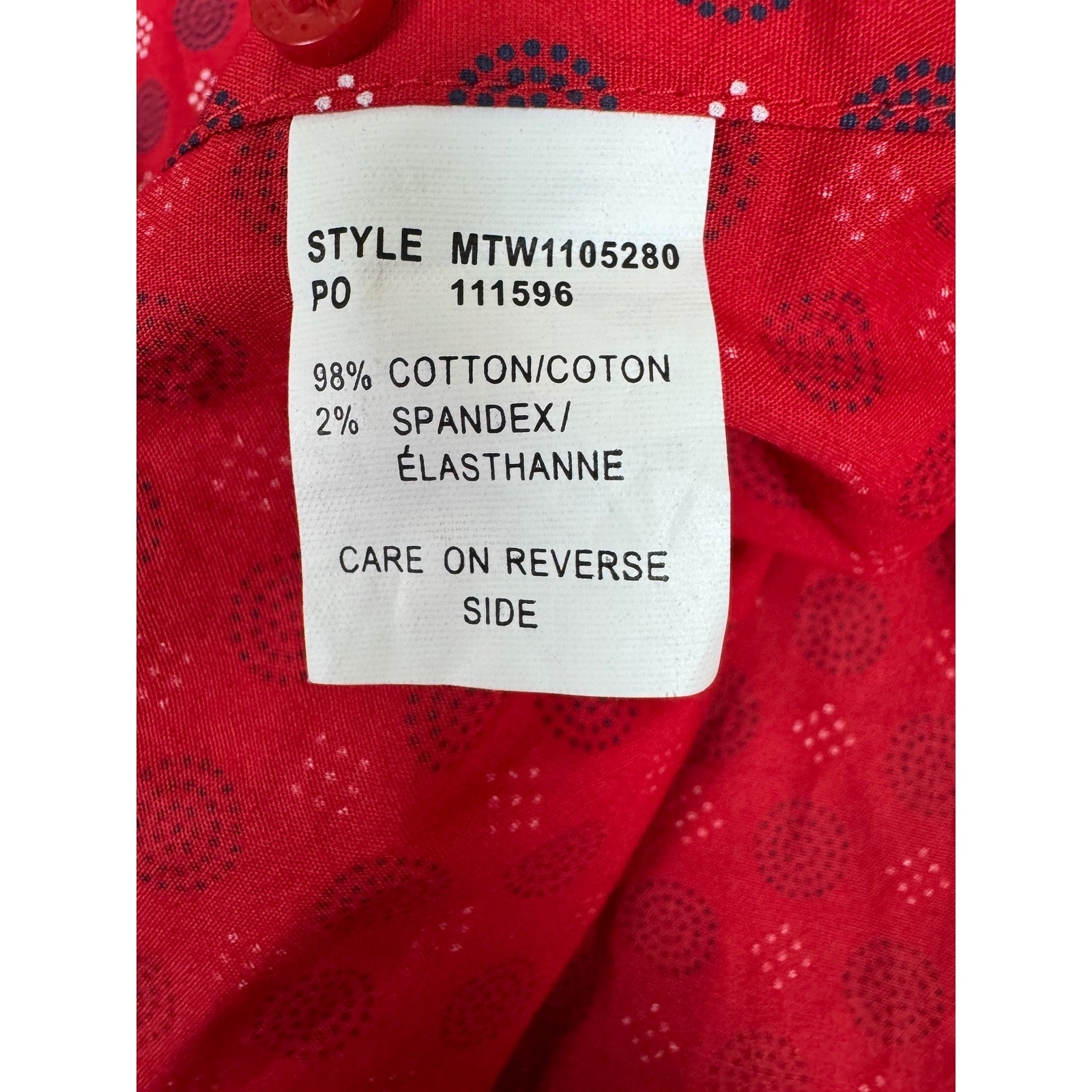 Cinch Mens Western Button Down Shirt Red Geometric Print MTW1105280 Large L