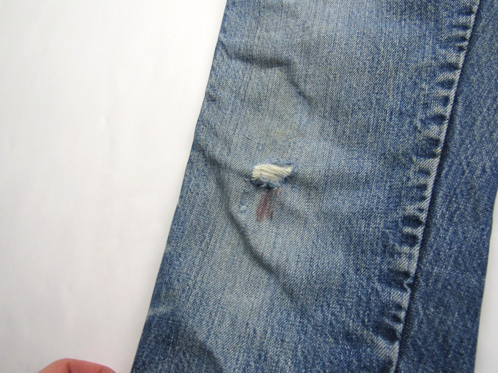 Vtg 1960s Levis Big E Orange Tab 606 Super Slim Denim Jeans 30 x 29 Talon Zip