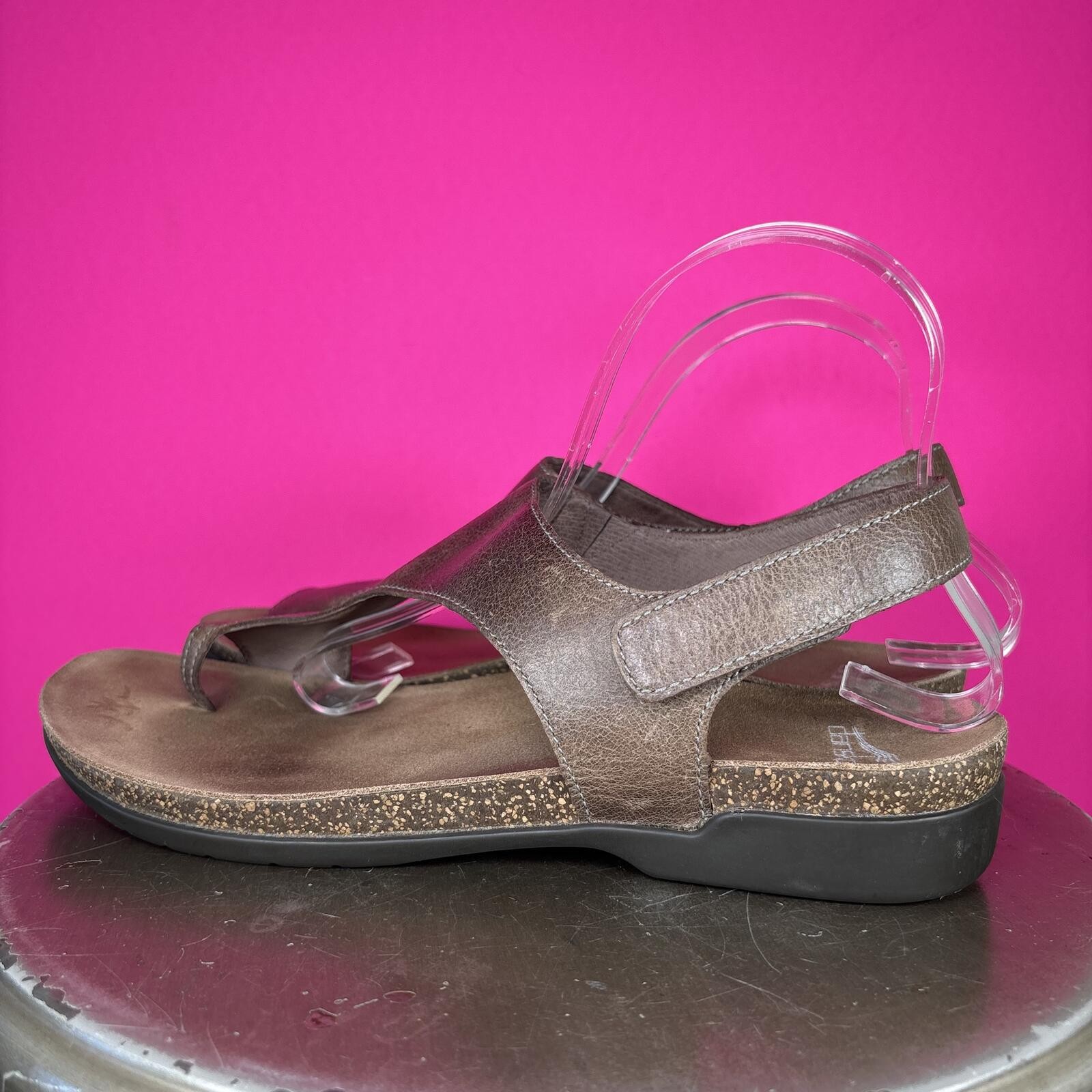 Dansko Reece BrownLeather Toe Loop Slingback Sandal EU 41