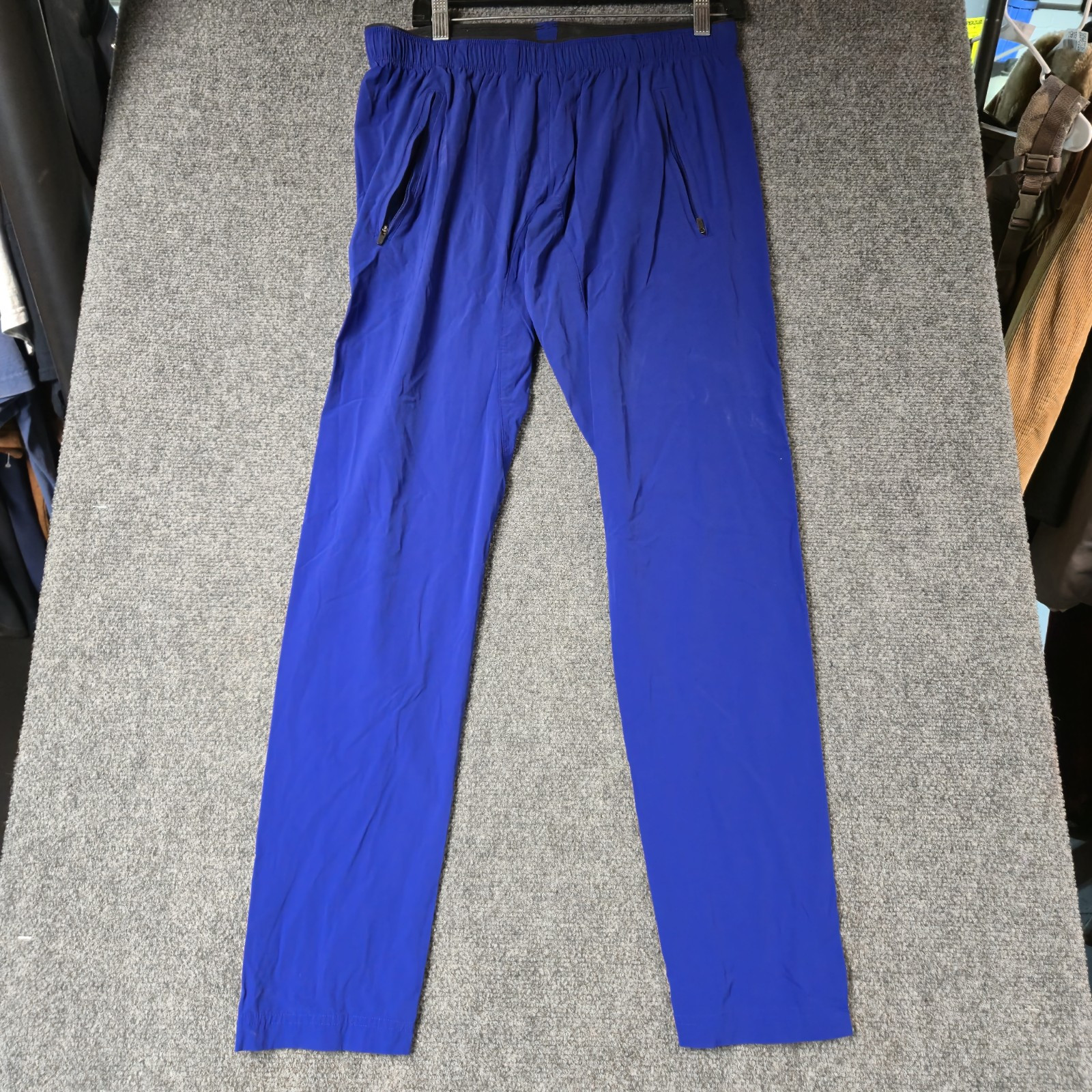 Paskho Pants Men’s Small Royal Blue Straight Leg Travel Tech Light Weight EUC