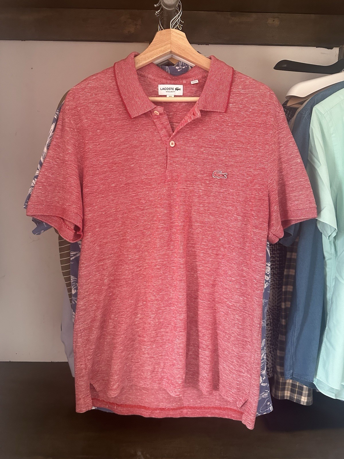 Lacoste Original Polo – French Style Crocodile Logo – Tricolor Collar – Size 5