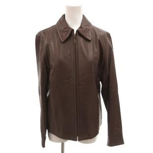 Paul Stuart Lamb Leather Jacket Blouson Womens Size 9 US 6 22in (56cm) Excellent