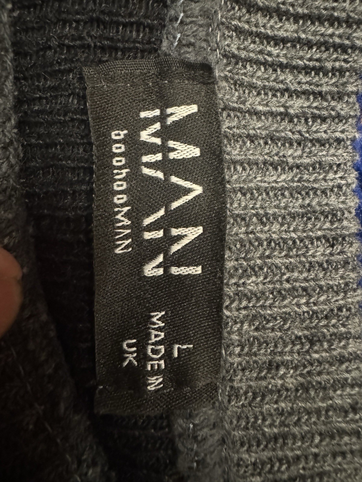 Boohoo MAN boxed Men’s Gray Graphic Logo Crew Neck Short Sleeve Cotton Tee L