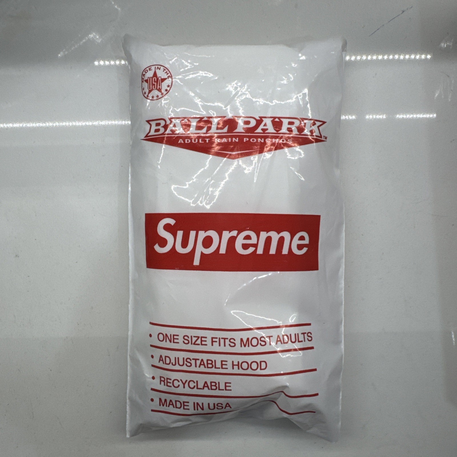 Supreme SS20 Ballpark Box Logo Rain Poncho White Brand New Sealed READY TO SHIP