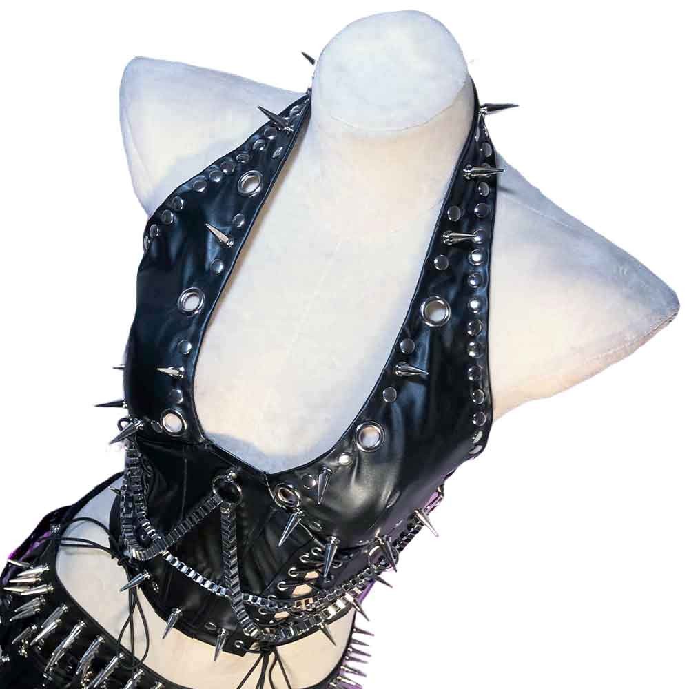 Goth Tops Emo Clothing Grunge Spiked 80s Boho Y2K Punk Rock Clothes Gothic Tank