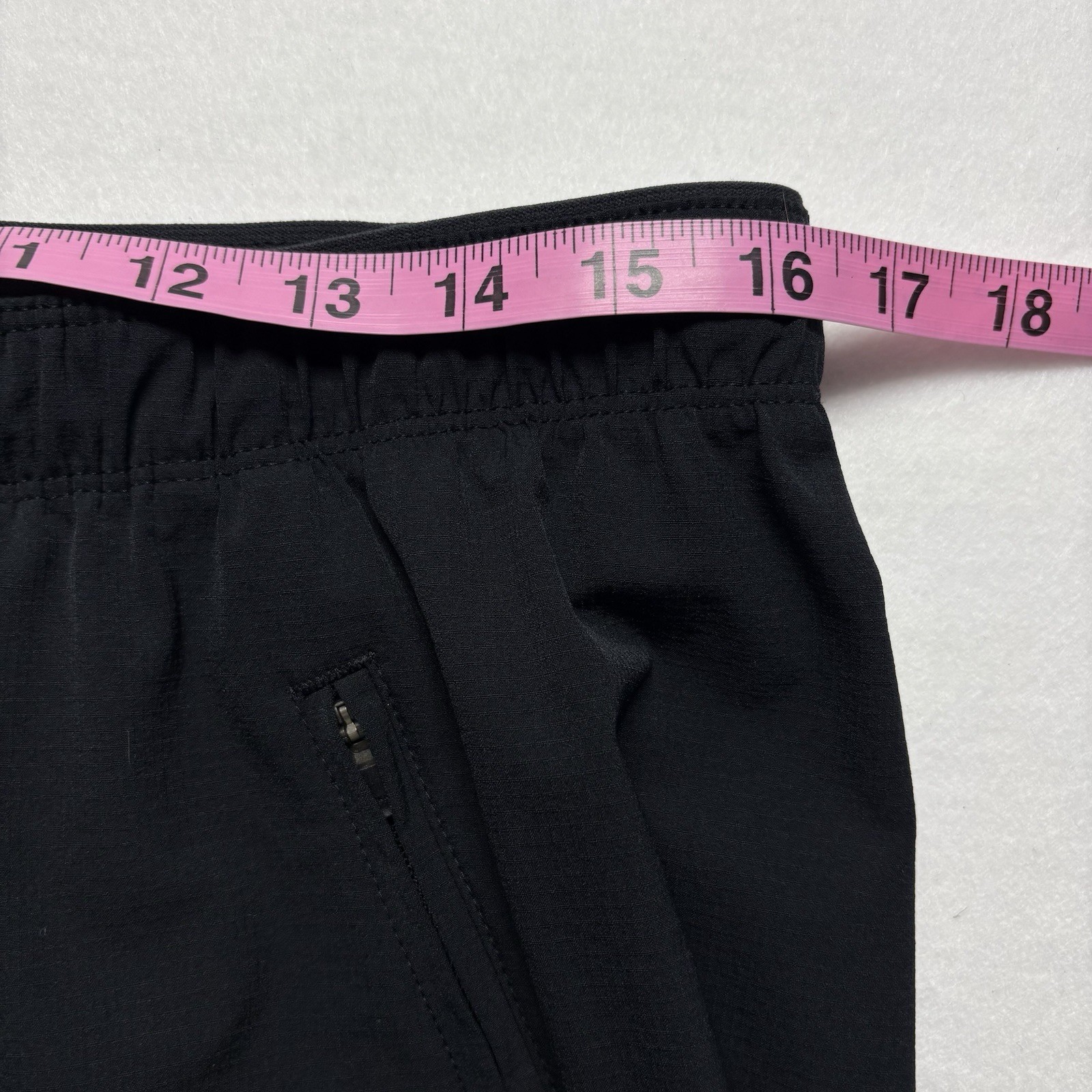 PASKHO Women Drawstring Mid Rise Waist Lightweight Travel Pants Sz M Black 81-21