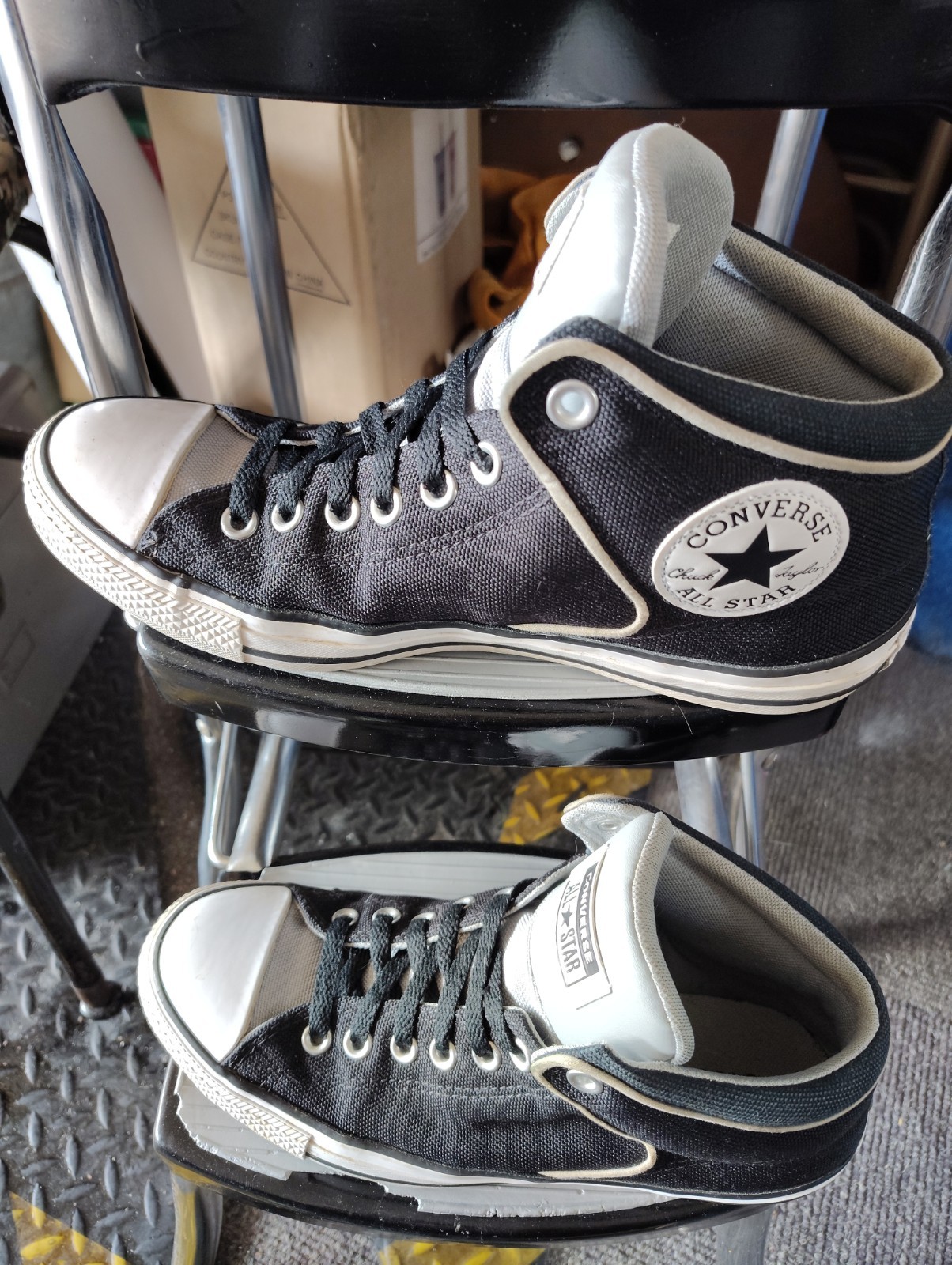 Converse Chuck Taylor All Star High Street Black Ash Stone Mens Sz 8 Woman Sz 10