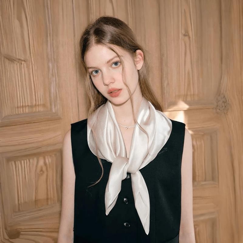 SANMAIHUA Women’s 70cm Solid Polyester Square Scarf Hair Head Wrap