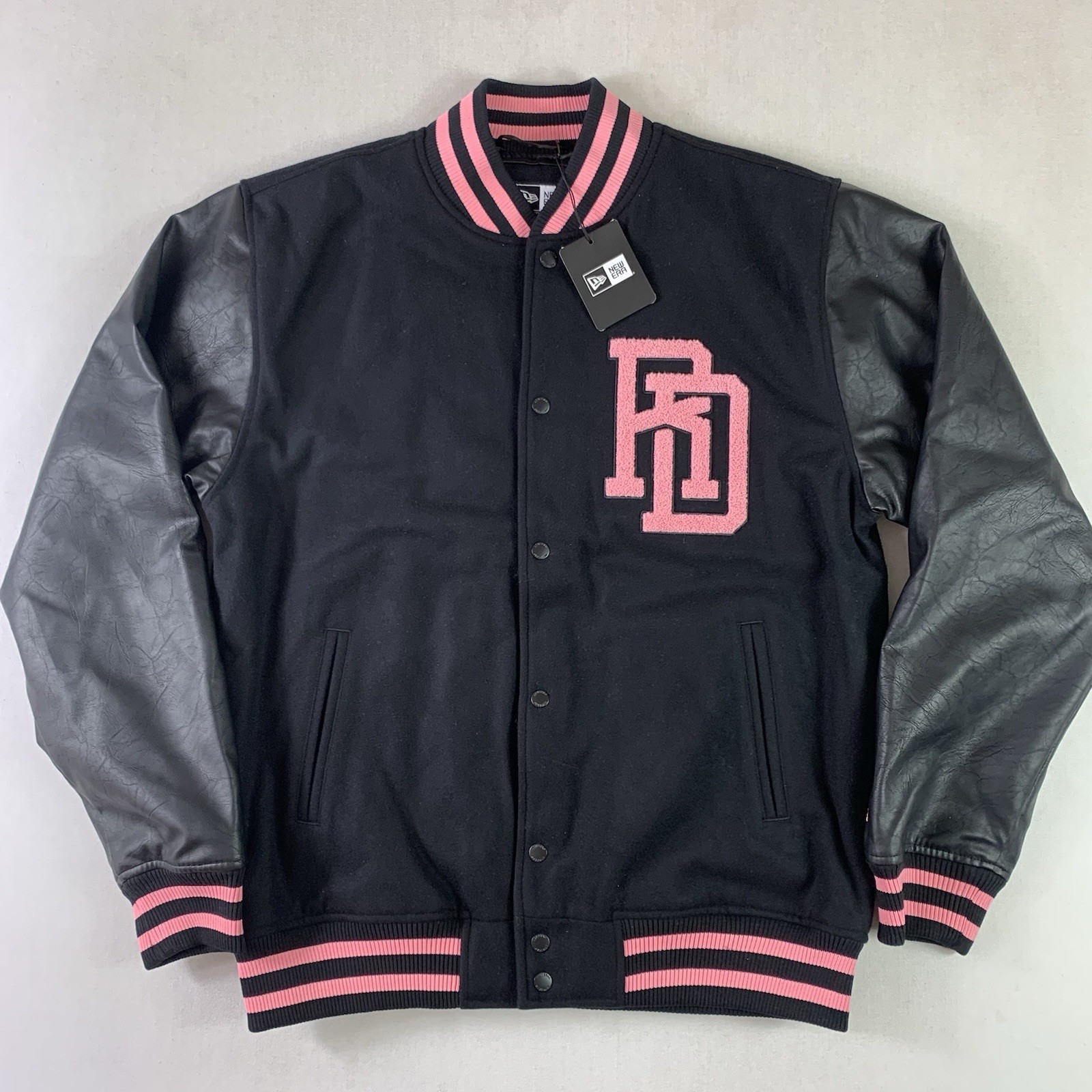 New Era Dominican Republic Baseball Varsity Letterman Bomber Jacket Mens Large