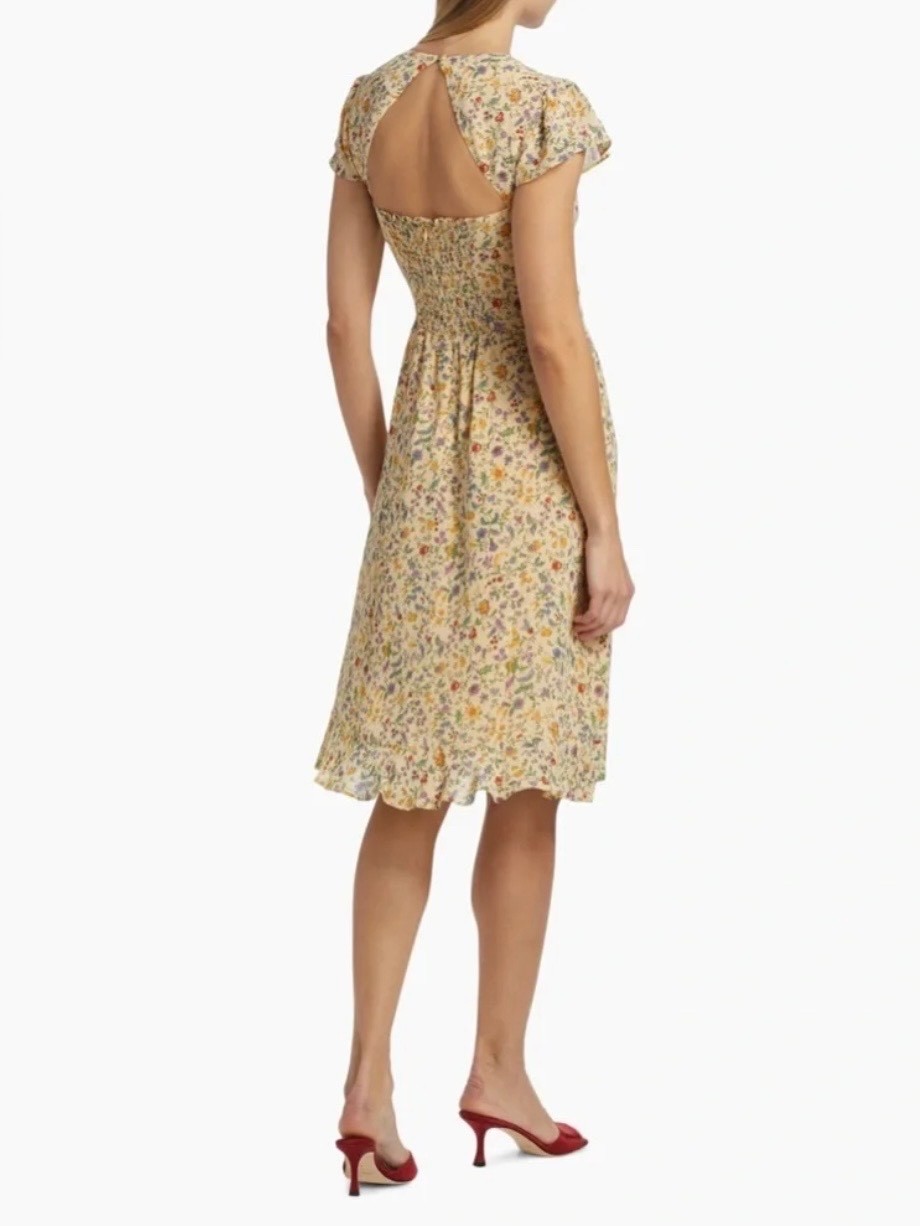 Reformation Rosi Midi Dress In Yasmine, brand new, never worn, no flaws.
