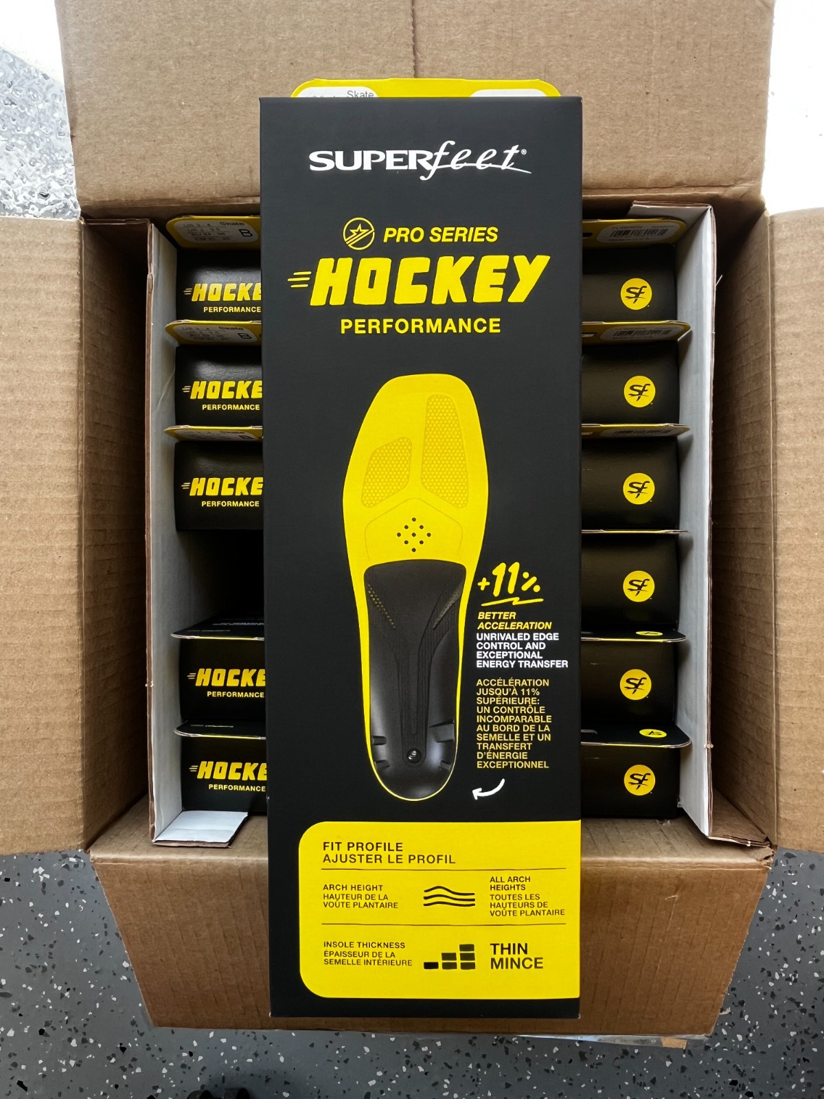Superfeet Hockey Performance Insoles Carbon Fiber Inserts – Size B 3-4