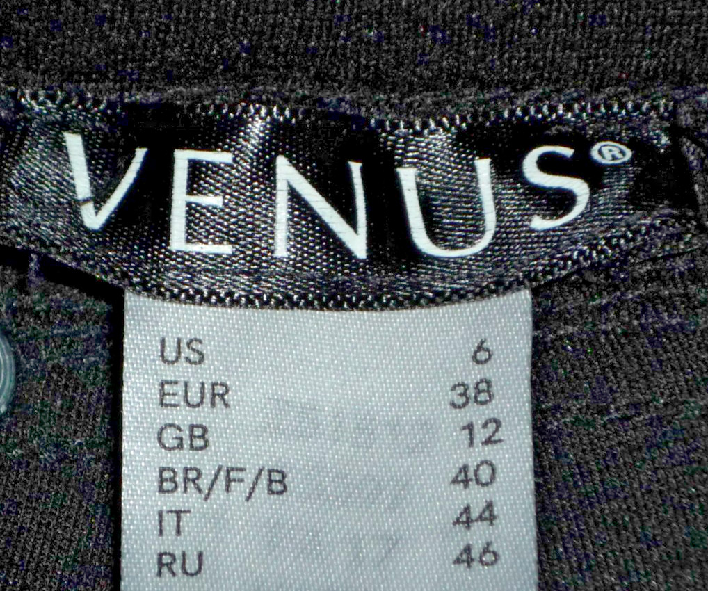 Venus Black Stretch Fitted Metallic Studded Leggings Size 6 Rayon, Nylon Spandex