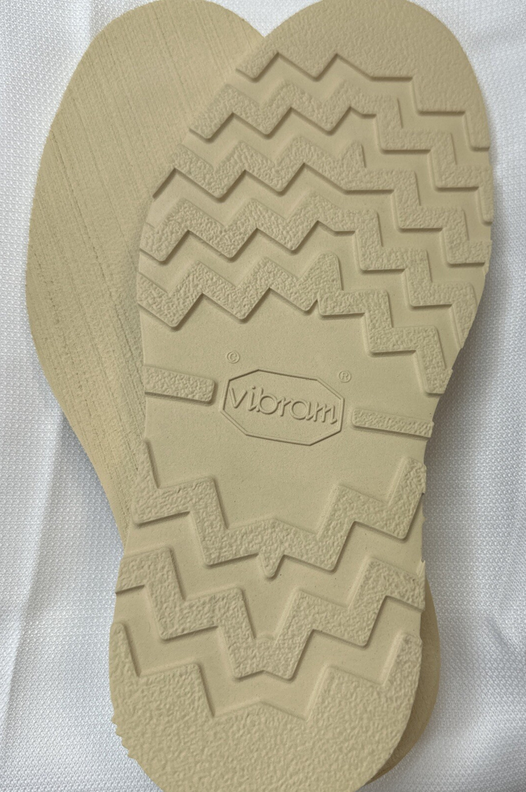 VIBRAM 4014 Cristy Cushion Unit Rubber Full Sole 1 Pair Natural (Cream)