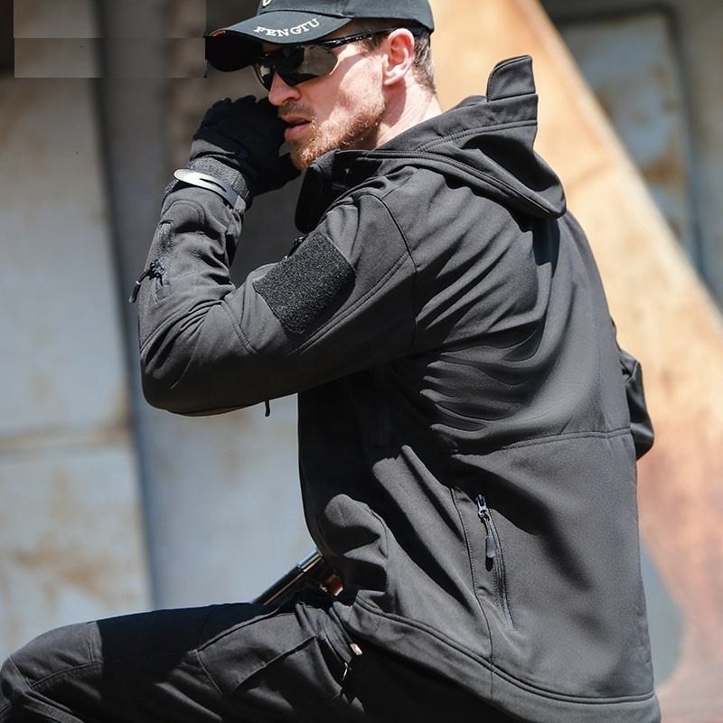 Waterproof Tactical Jacket Mens Military Work Soft Shell Coat Windbreaker Jacket