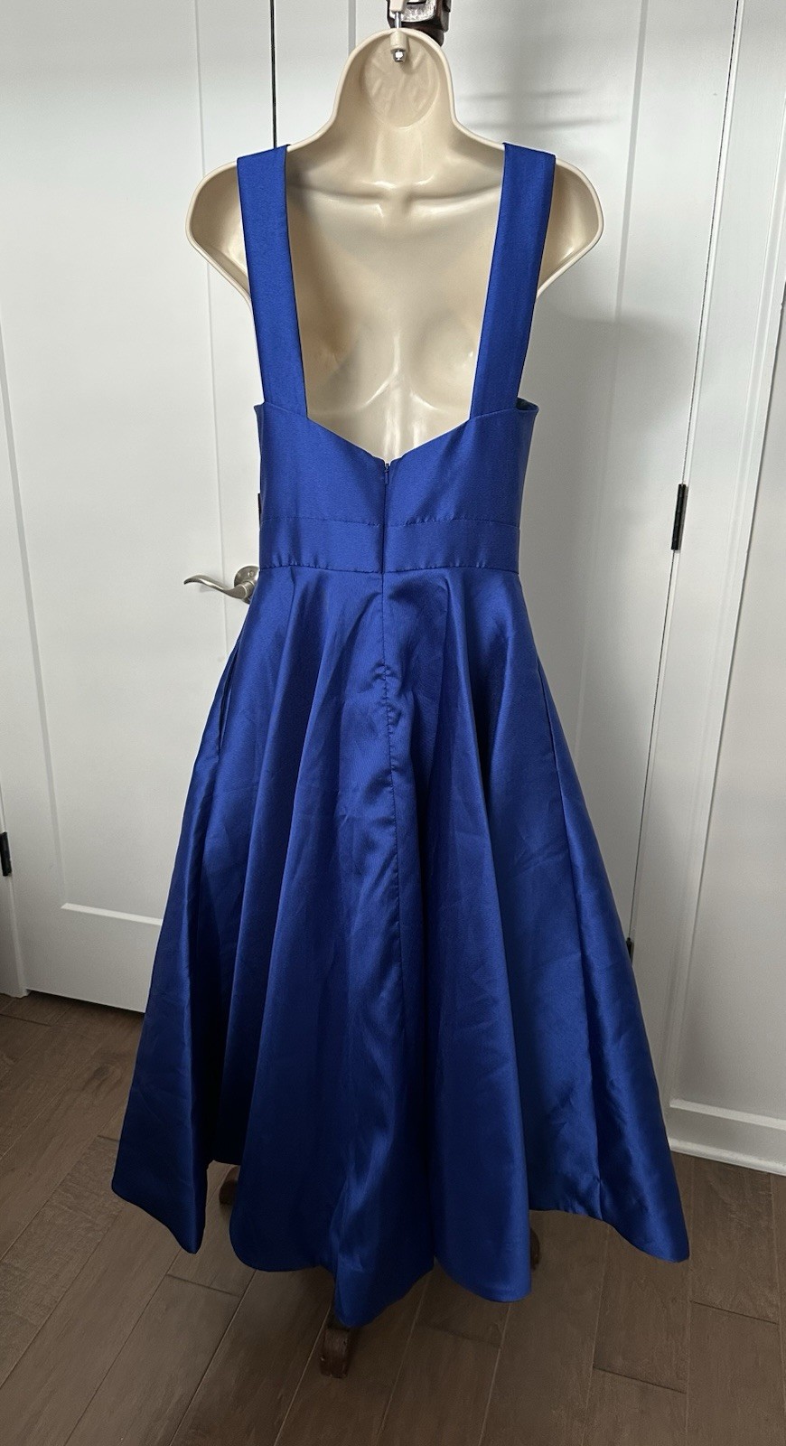 NWT Carmen Marc Valvo INFUSION Full Dress Royal Blue Formal Cocktail Women’s 8
