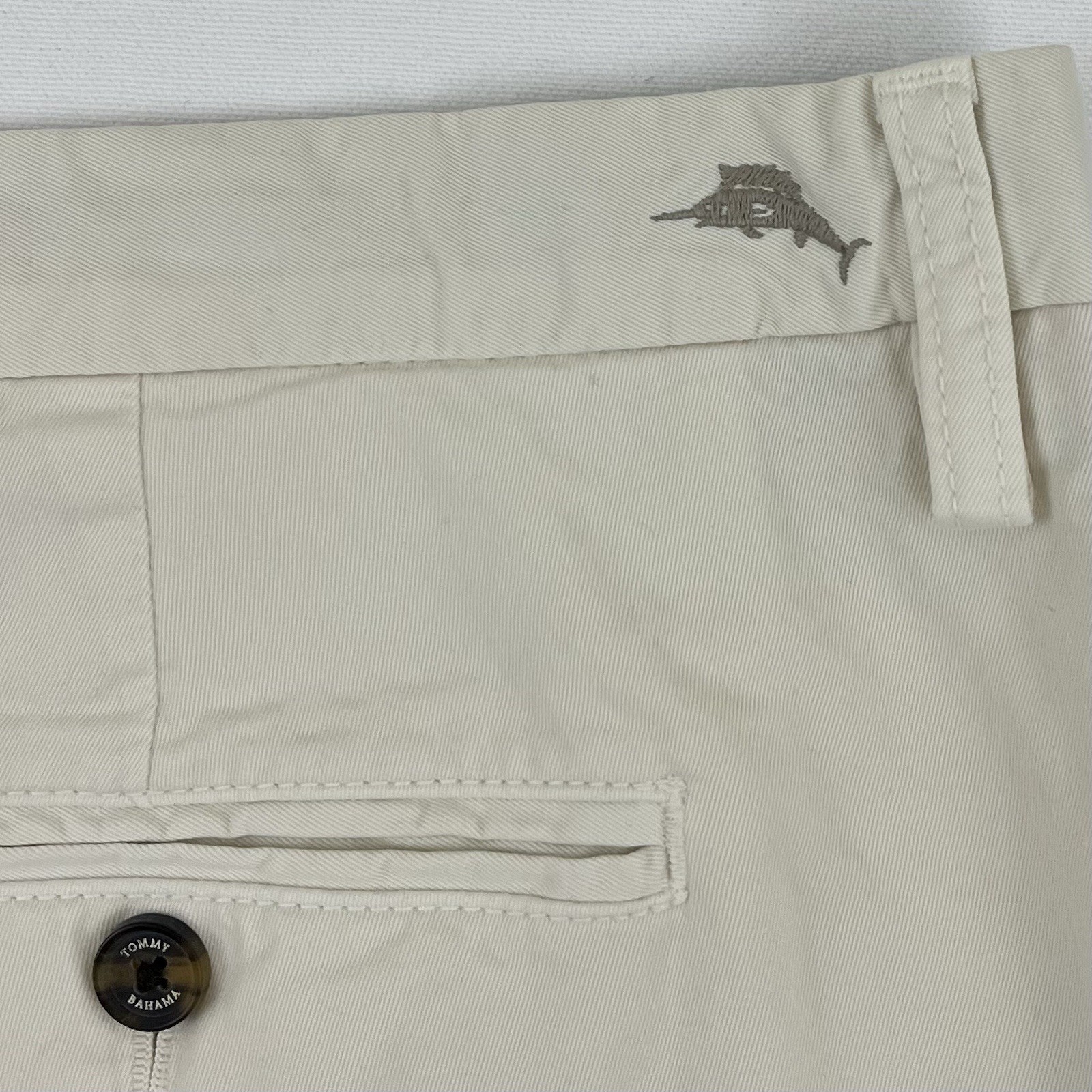 Tommy Bahama Island Chino Mens 40×32 5 Pocket Pant Bleached Sand T110638