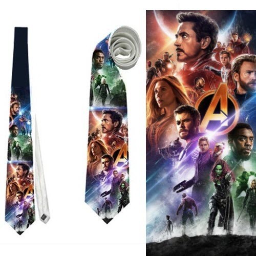 Avengers action comic hulk thor hawk iron man captain america cosplay necktie