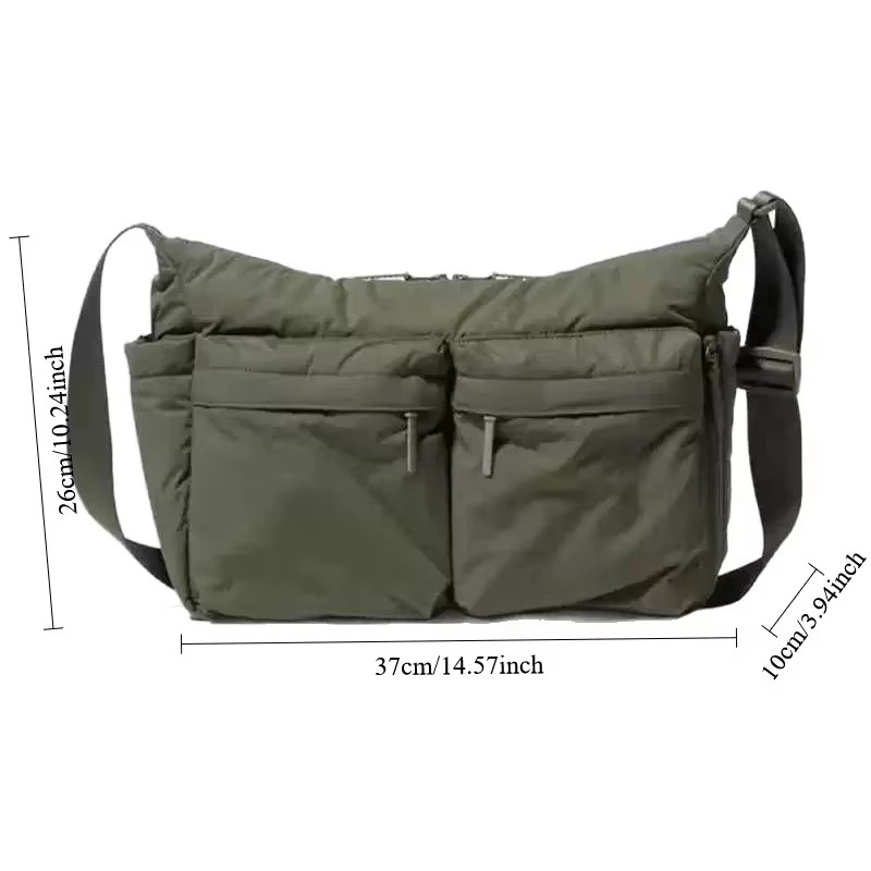 UNIQLO Fashion Casual Multi-pocket Messenger Bag Women Nylon Shoulder Bag Travel