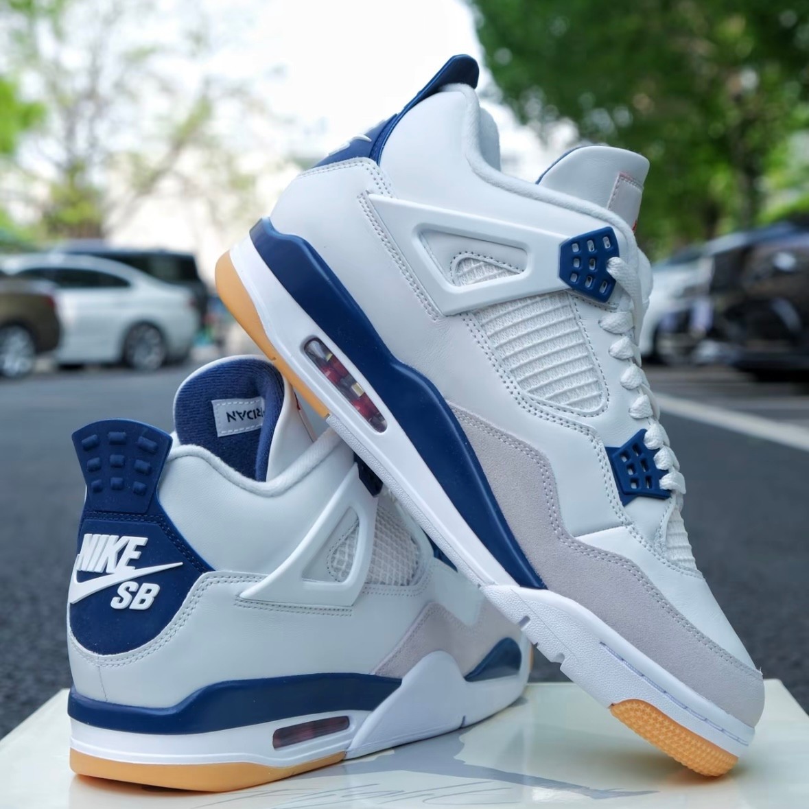 Nike Jordan 4 Retro SB “Navy Blue” Men’s Mid Top Basketball Shoes Size 7-12