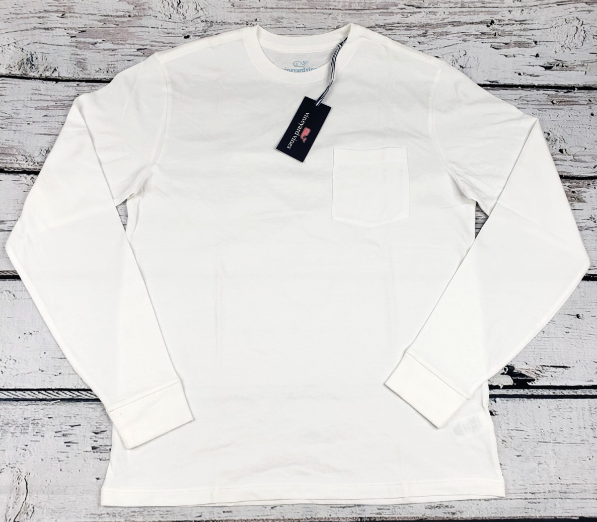 Vineyard Vines Men’s Long Sleeve Pocket T-Shirt White Size Large (L) – NEW