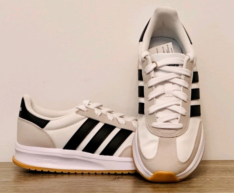 Adidas Run 70s 2.0 shoes – White Black Grey 5Y/ 7W New JI2266