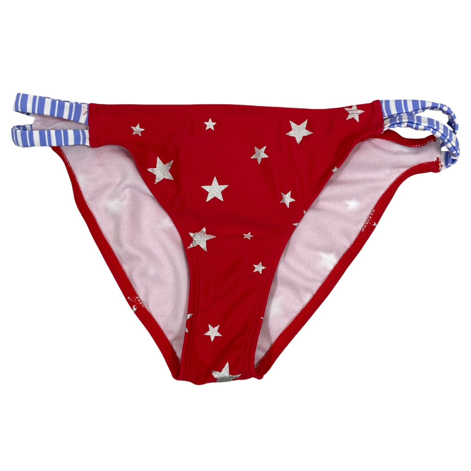 California Waves Juniors Bikini Size L Top ~ Size M Bottom ~Stars Stripes