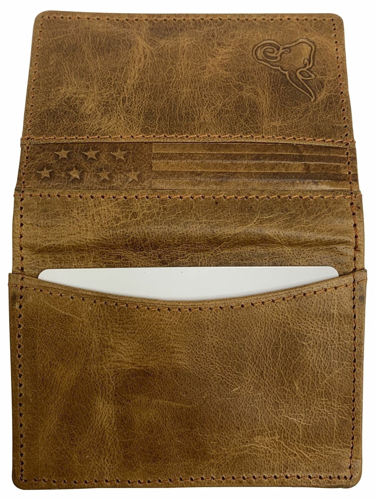 Genuine Leather Business Card Holder Name Card Case Credit Card Wallet with ID W