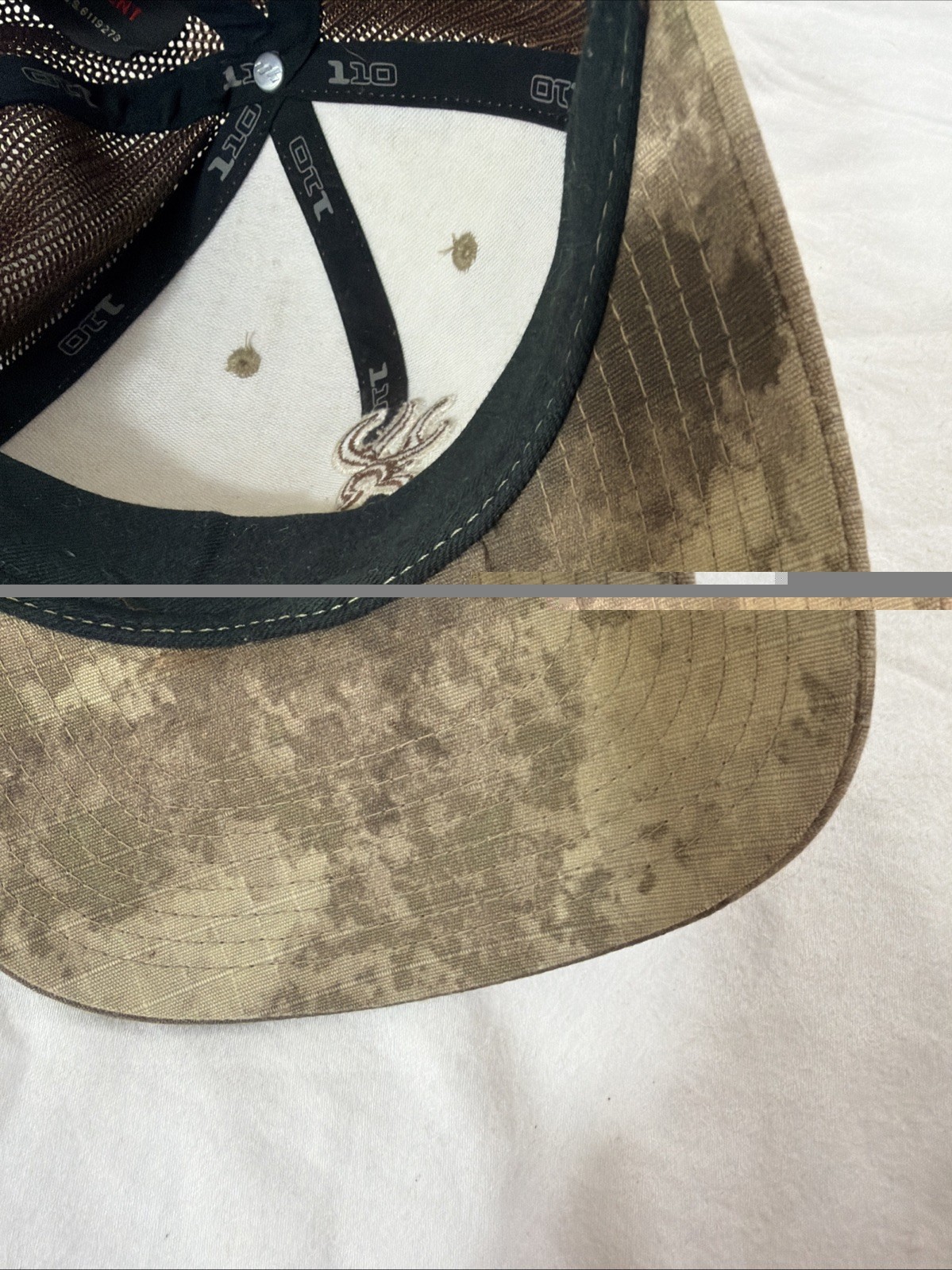 Browning Trucker Hat Mesh SnapBack Digi Camo And Brown Adjustable