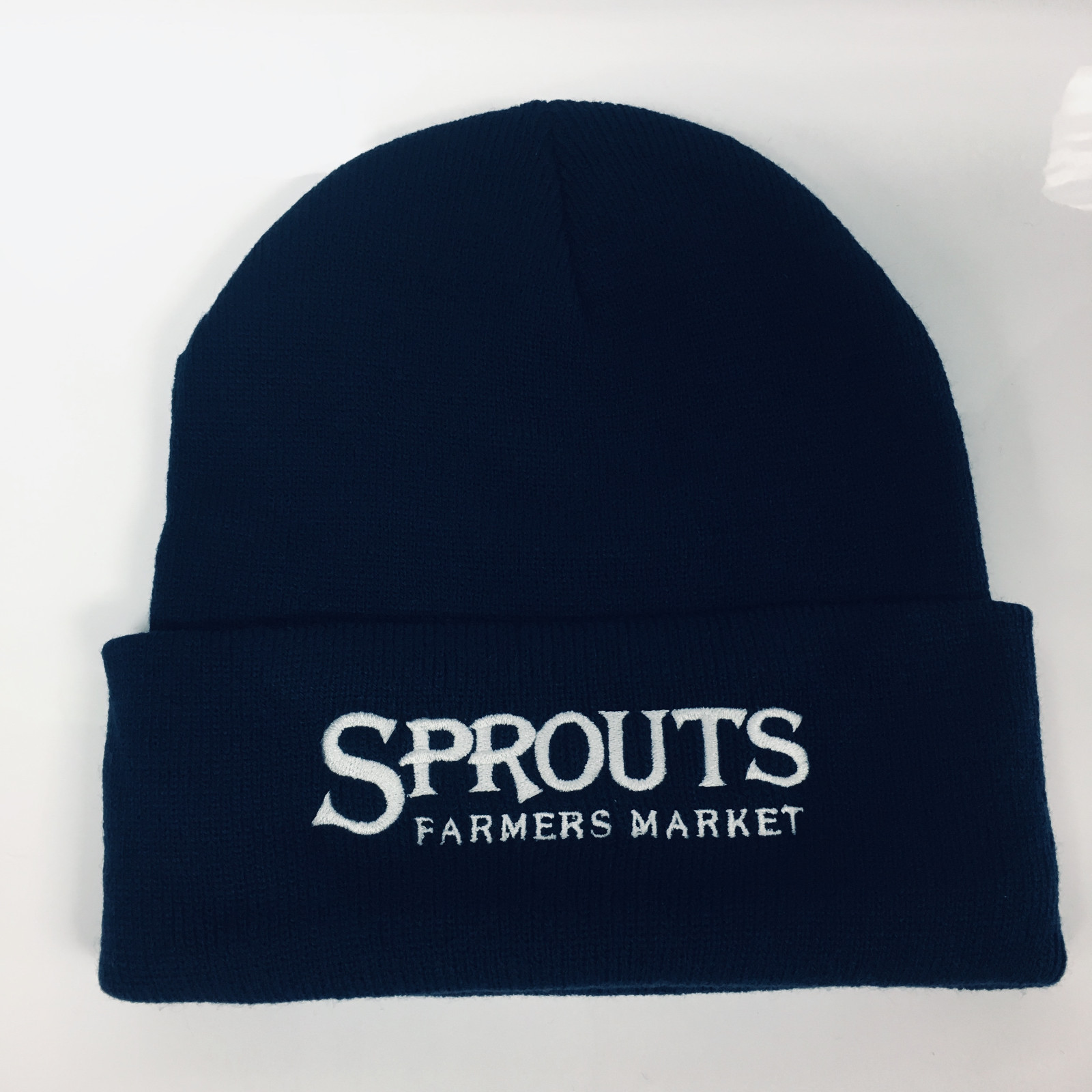 Sprouts Farmers Market Beanie Knit Hat Dark Navy Decky