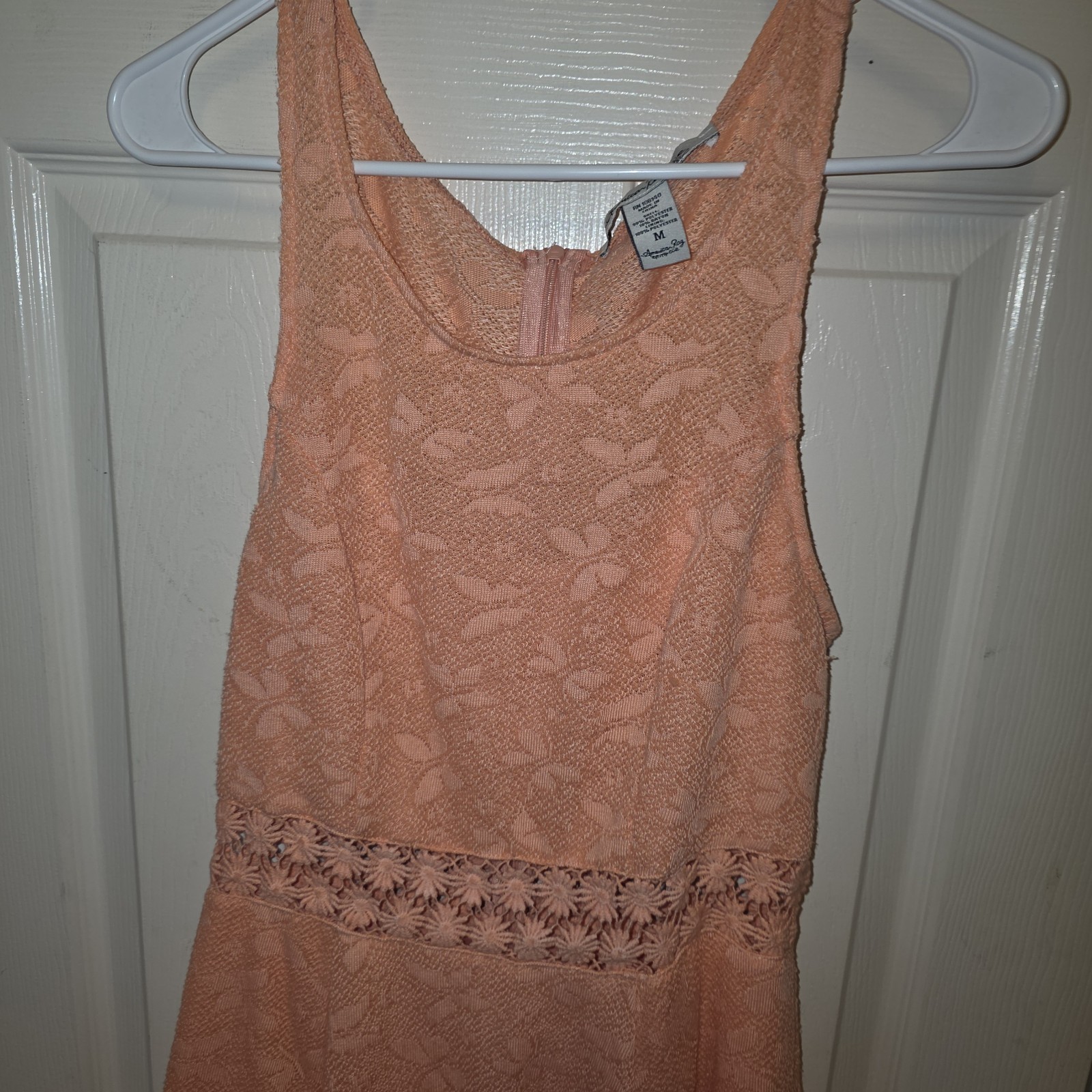 Womens American Rag Cie Retro Floral Butterly Crochet Fit And Flare Dress Medium