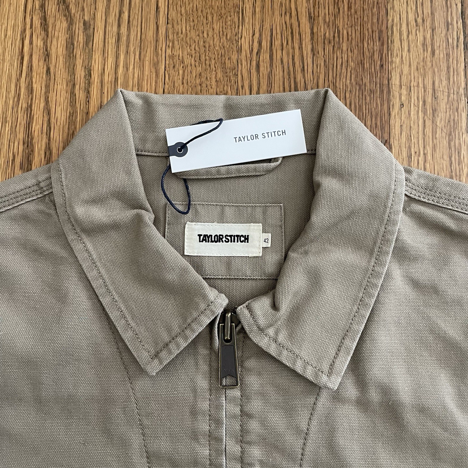 TAYLOR STITCH The Shifter Jacket Baked Soil Canvas Tan Khaki Mens 42 LARGE $188